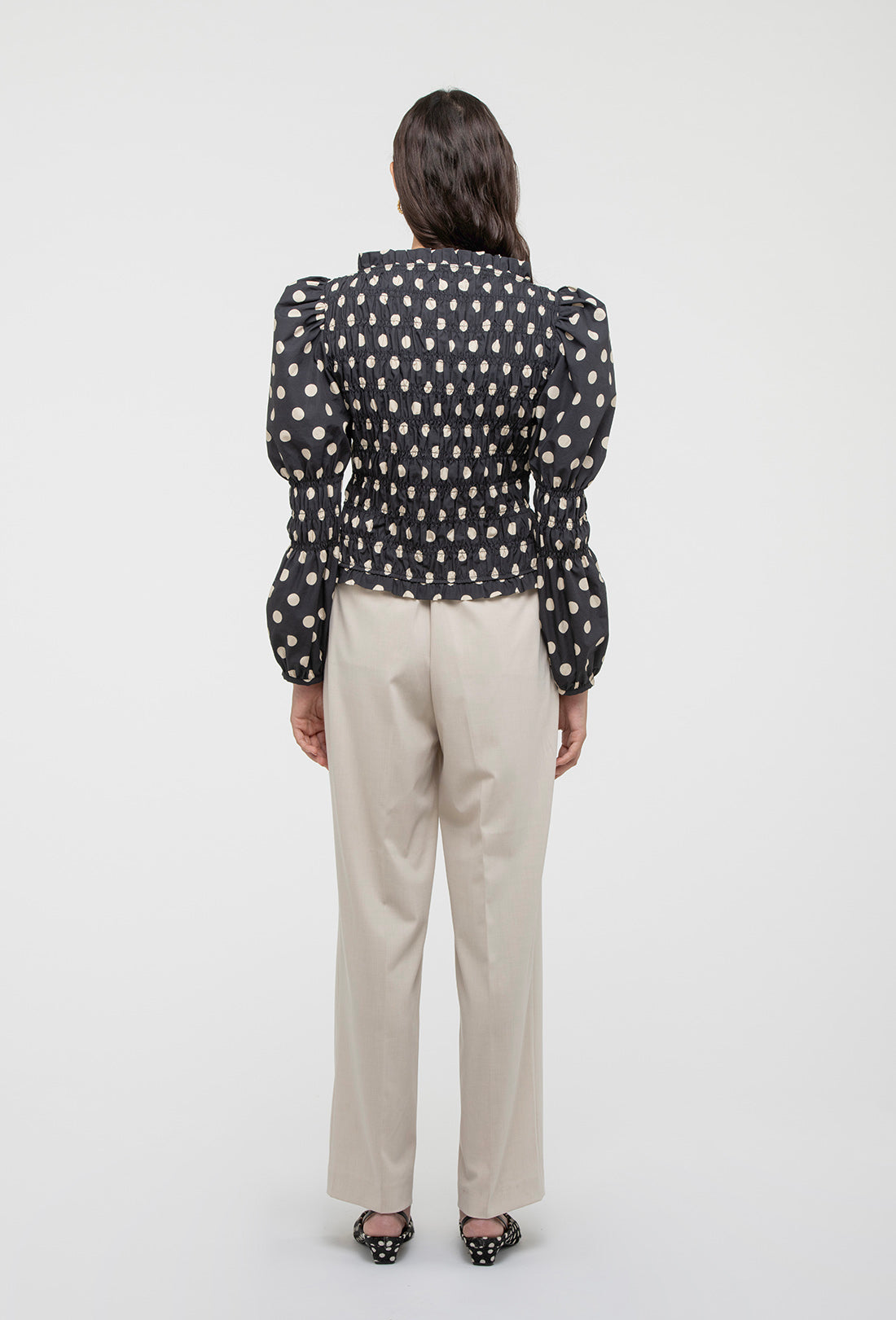 Antoon Blouse - Black/Ecru Spot - Image 5