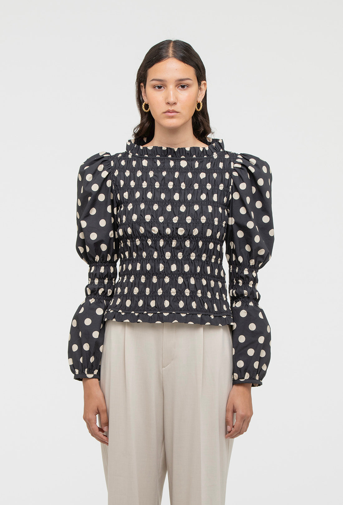 Antoon Blouse - Black/Ecru Spot - Image 3