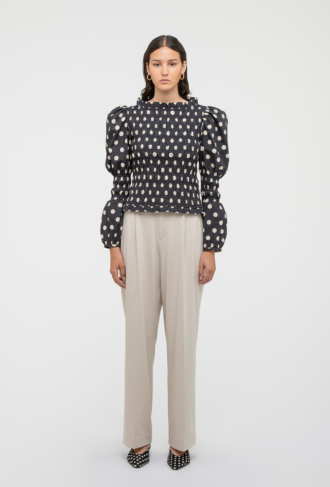 Antoon Blouse - Black/Ecru Spot - Image 6