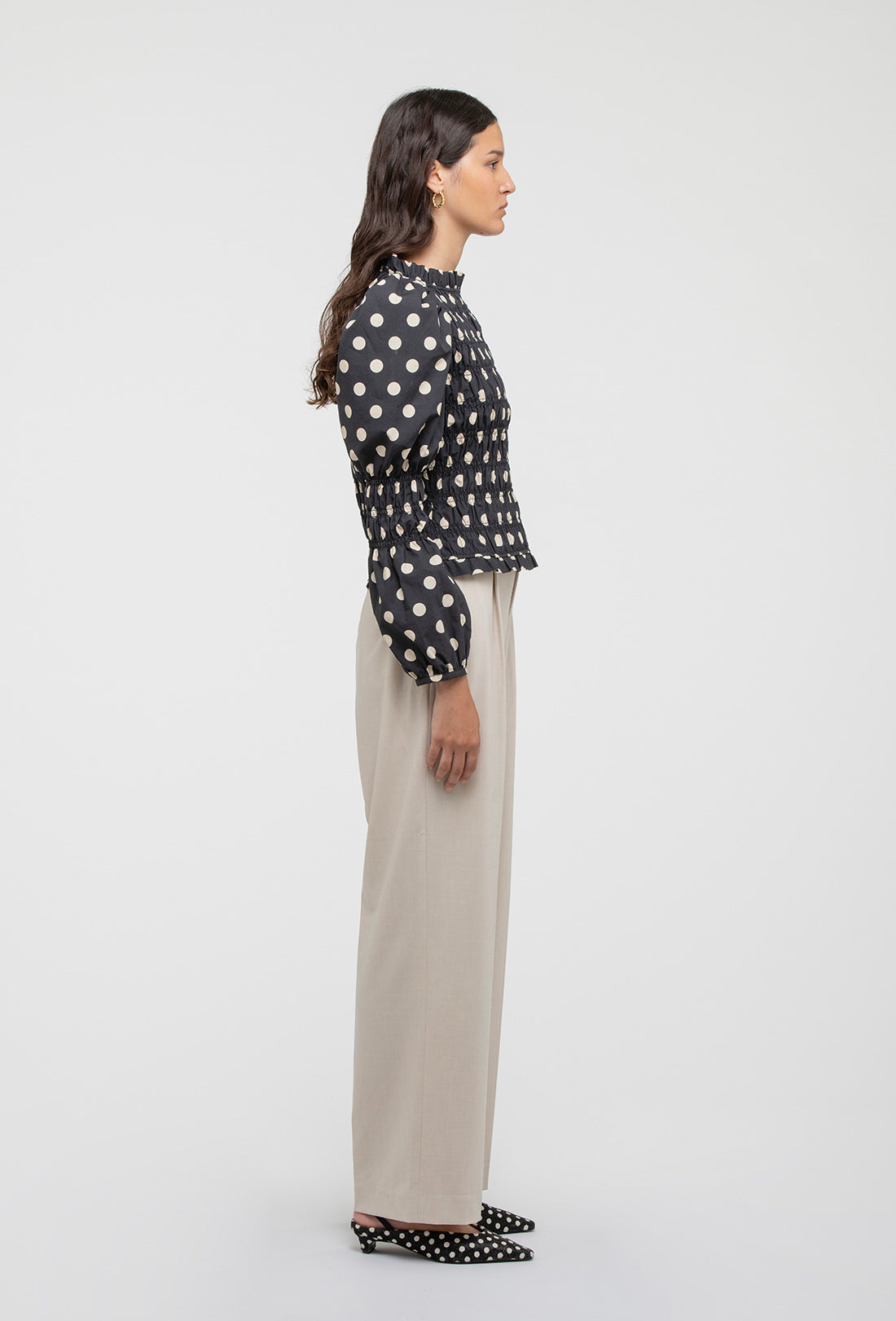 Antoon Blouse - Black/Ecru Spot - Image 4