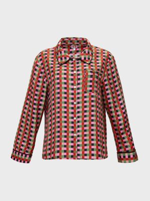 Arley Pyjama Shirt - Grid - Final sale