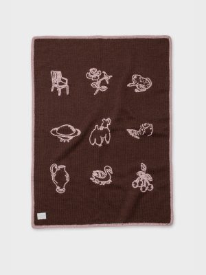 Bethel Baby Blanket - Chocolate Brown/Pink