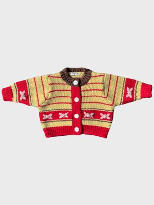 Alva Baby & Kids Cardigan - Dusty Yellow/Mix