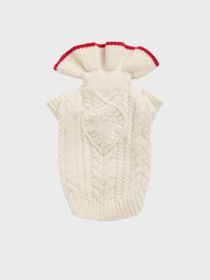Shrimps x Reformation Chip Regenerative Wool Dog Jumper - Arctic