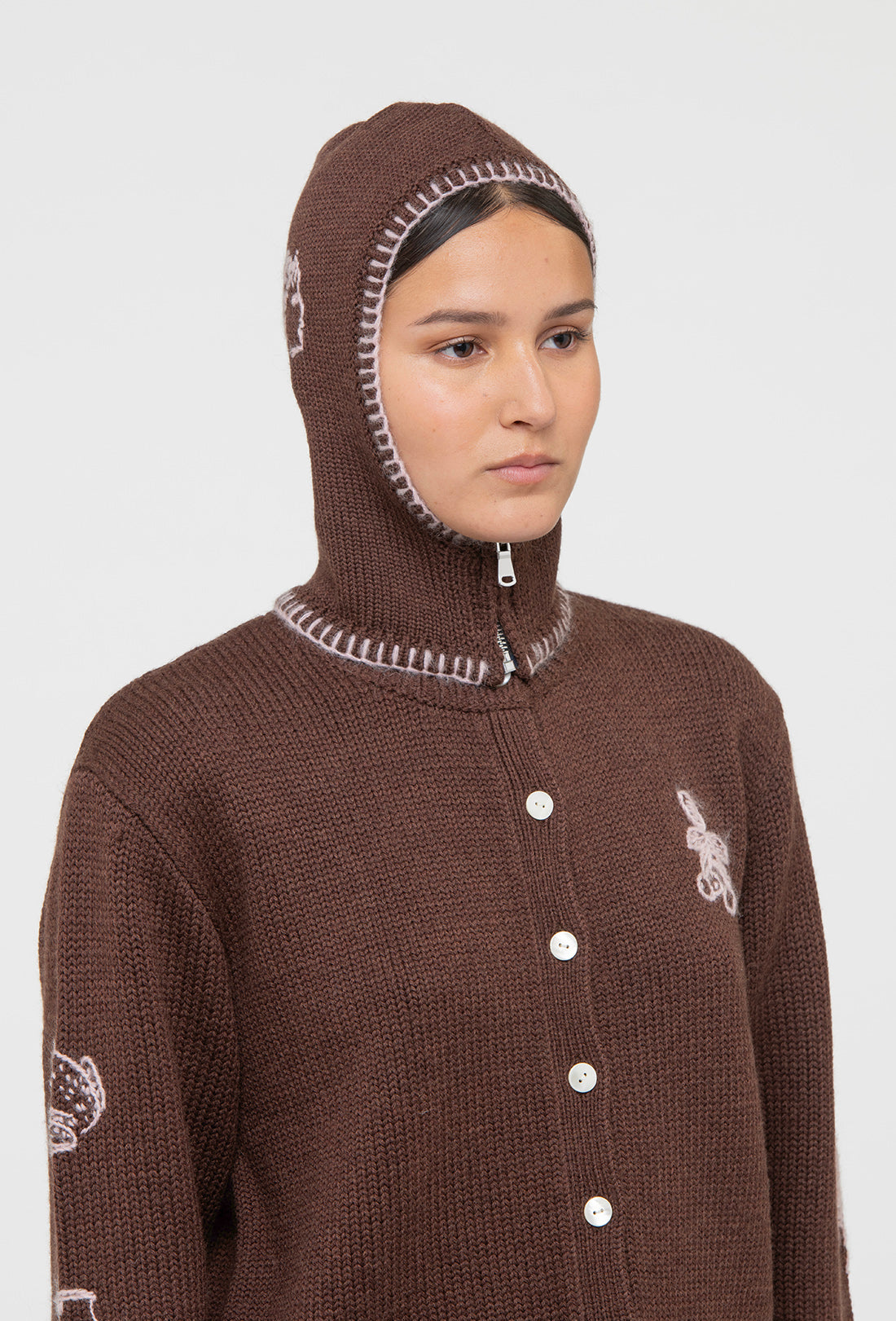 Ford Balaclava - Chocolate Brown/Pale Pink - Image 4