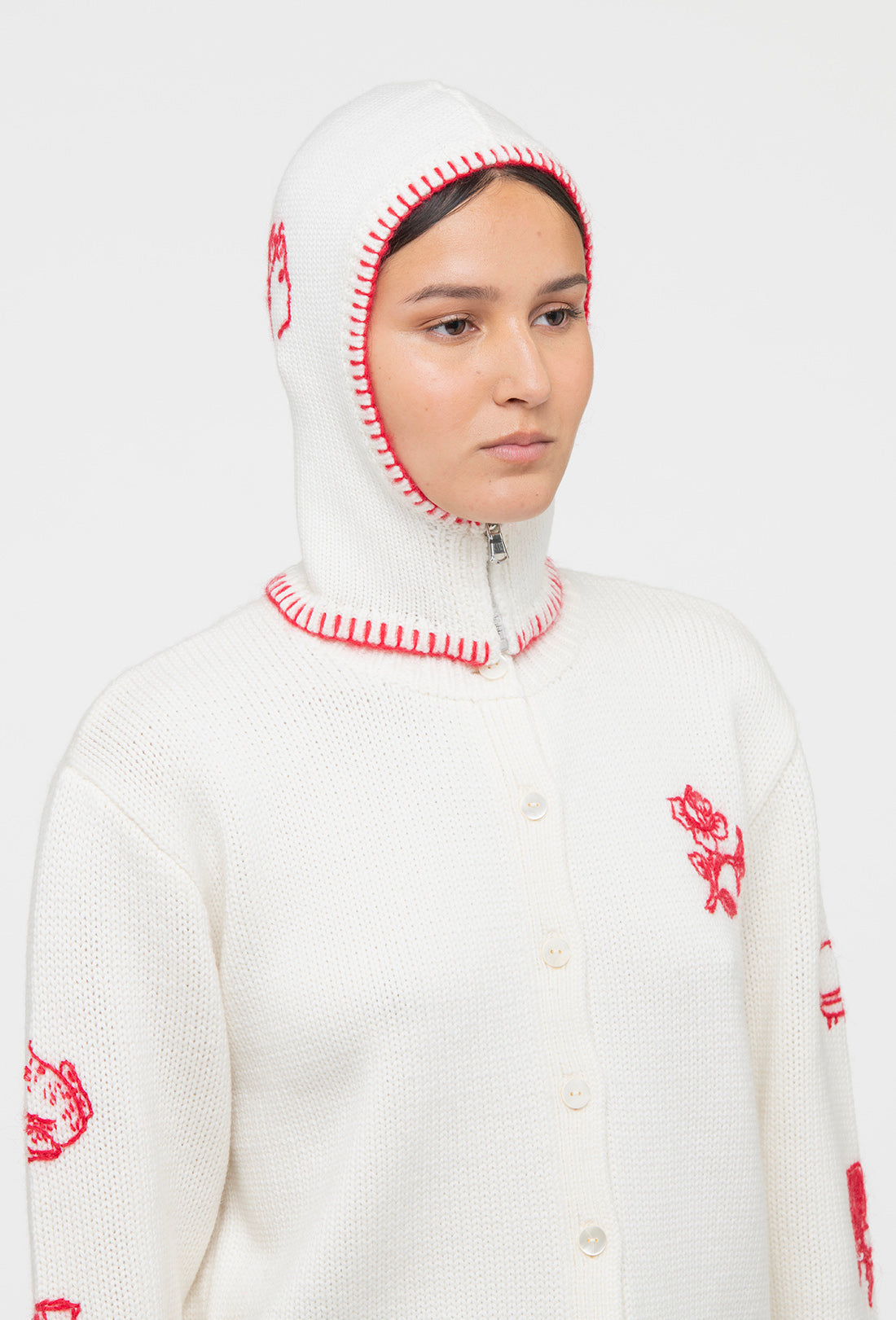 Ford Balaclava - Cream/Rose Red - Image 5