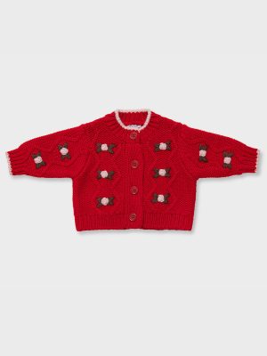 Irie Baby & Kids Cardigan - Rose Red/Pale Pink