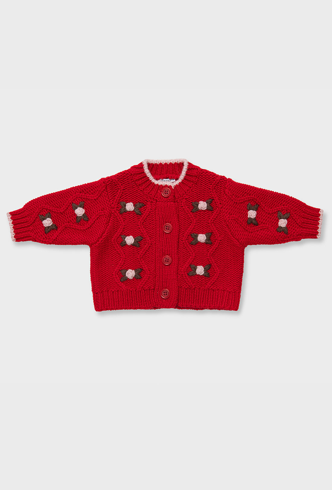 Irie Baby & Kids Cardigan - Rose Red/Pale Pink