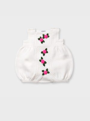 Joa Baby & Kids Romper - Cream/Hot Pink