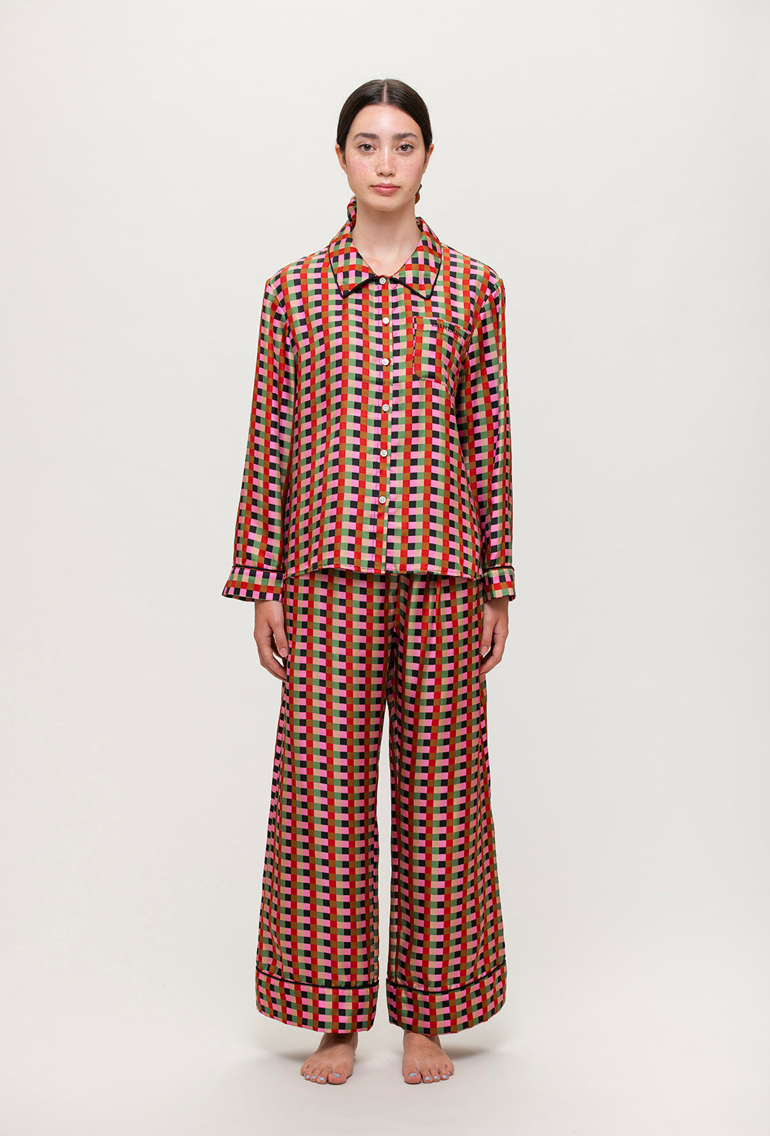 Nixi Pyjama Bottoms - Multi/Grid - Final sale - Image 3