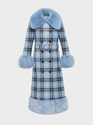 River Coat - Blue Tartan