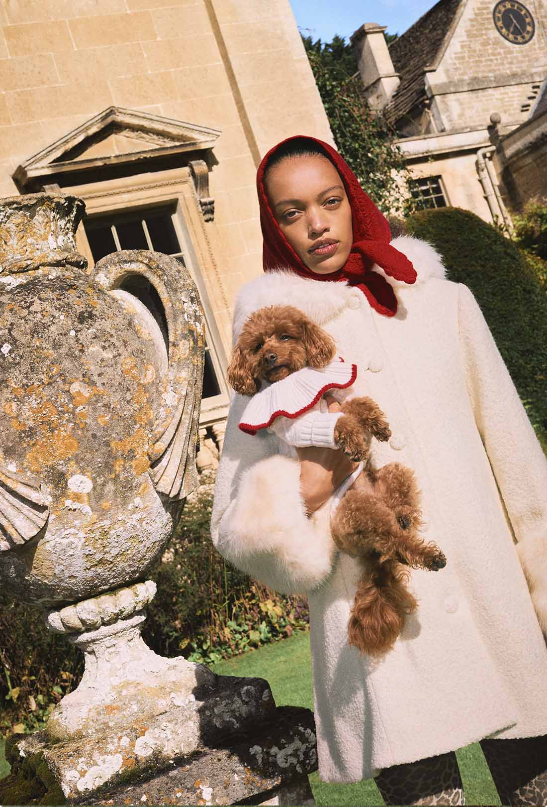 Shrimps x Reformation Chip Regenerative Wool Dog Jumper - Arctic - Image 4