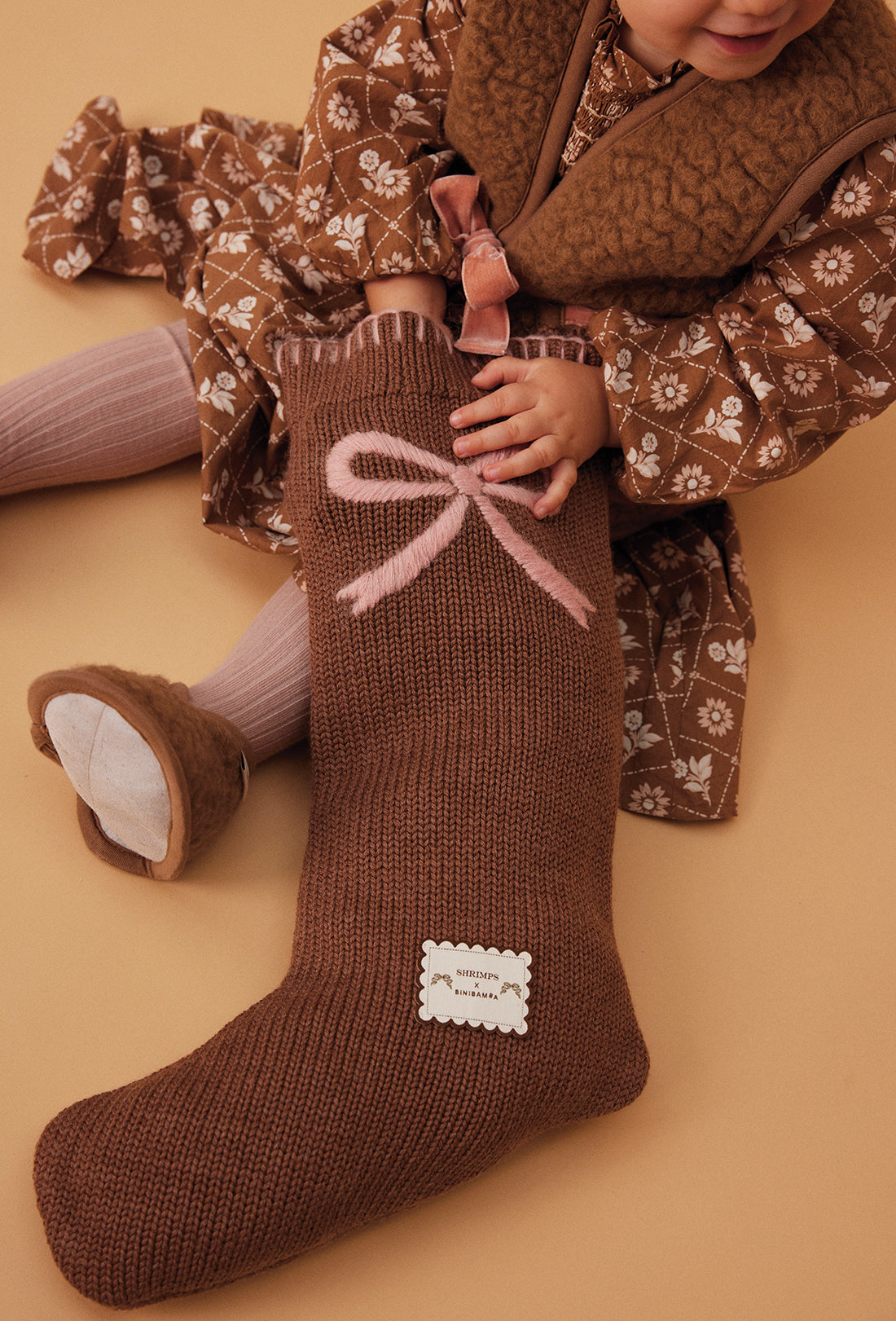 Shrimps x BINIBAMBA Carmel Stocking - Bruno/Rose - Image 2