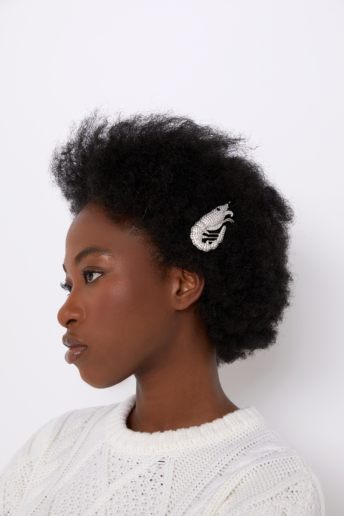 Shrimp Barrette - Silver - Image 2