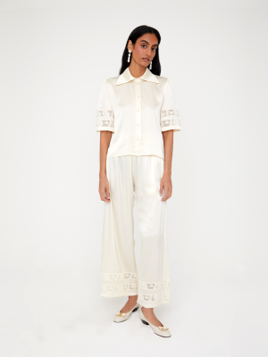 Libra Trousers - Ivory/Off-white