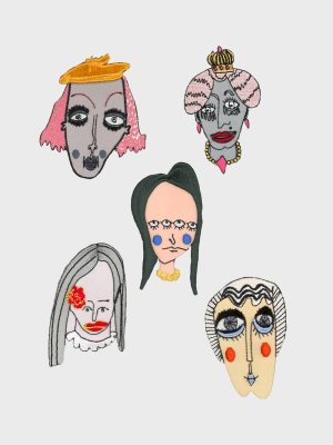 Set of 5 Archive Mystery Badges - Faces 2