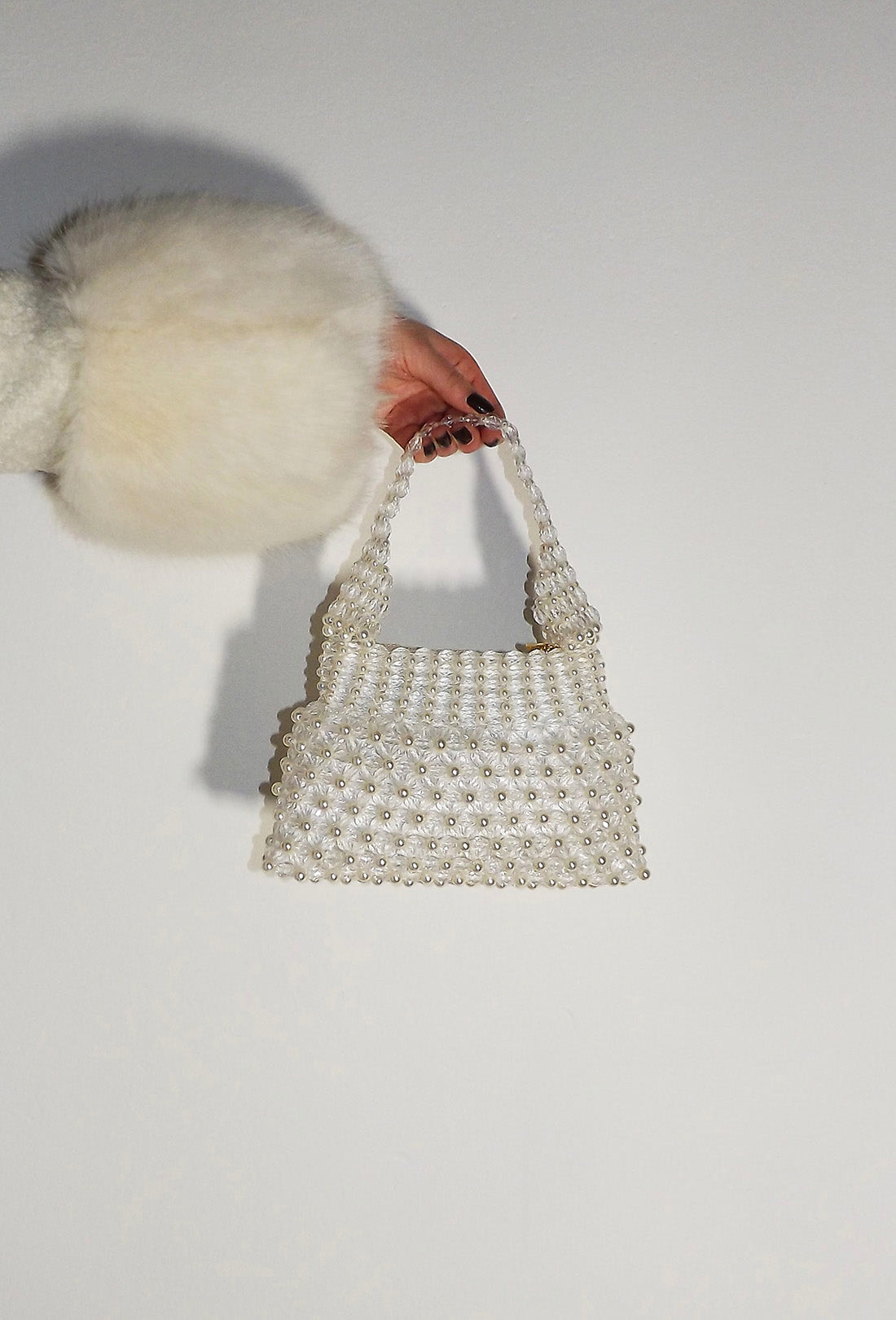 Mini Quinn Bag - Cream and Clear - Image 3