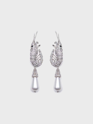 Shrimp Earrings - Silver