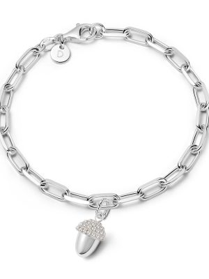 Shrimps Acorn Charm Bracelet Sterling Silver