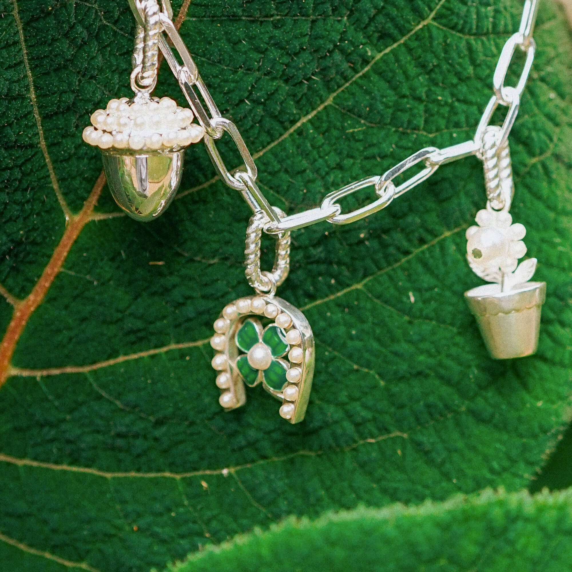 Shrimps Acorn Charm Pendant Sterling Silver - Image 3