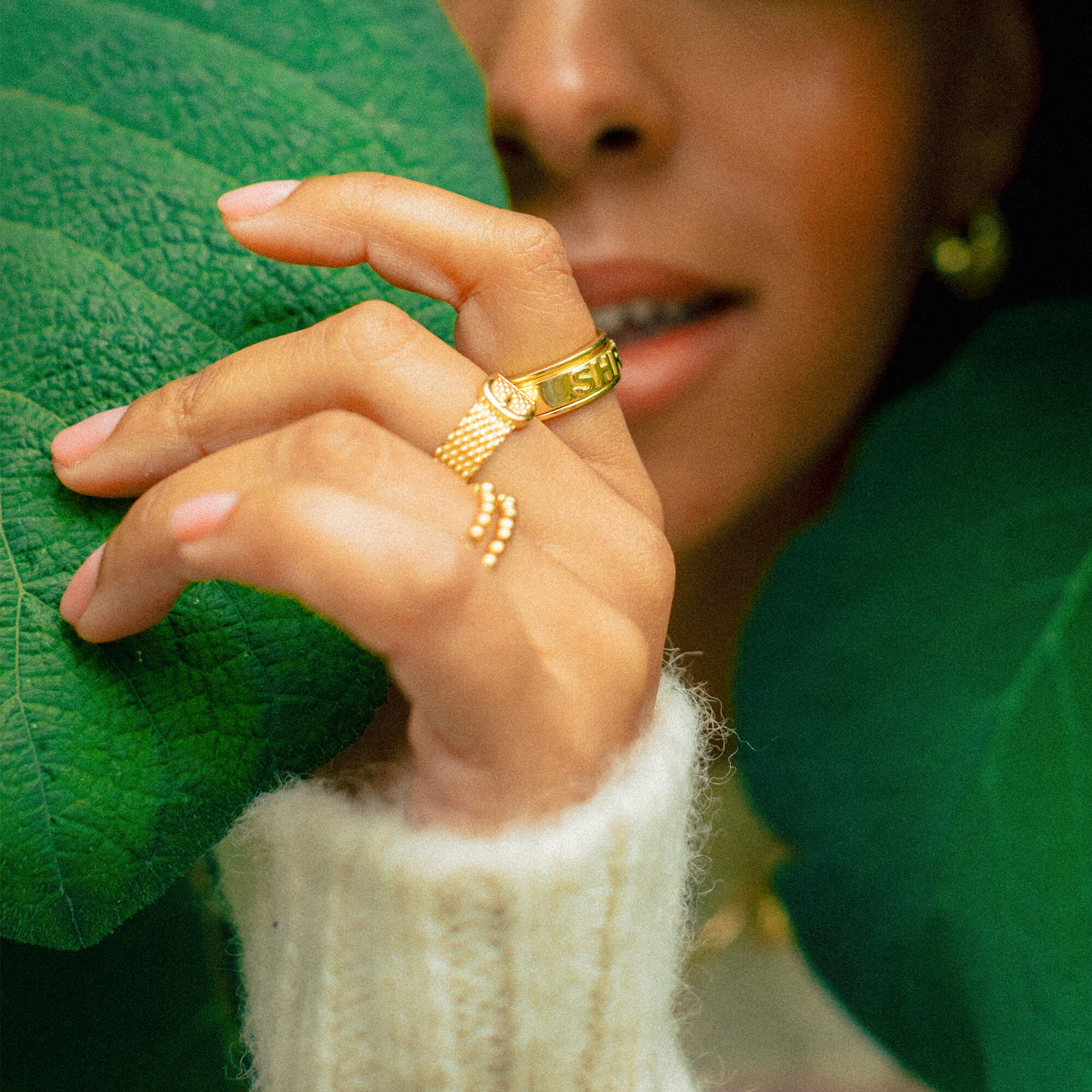 Shrimps Belt Ring 18ct Gold Plate - Image 2