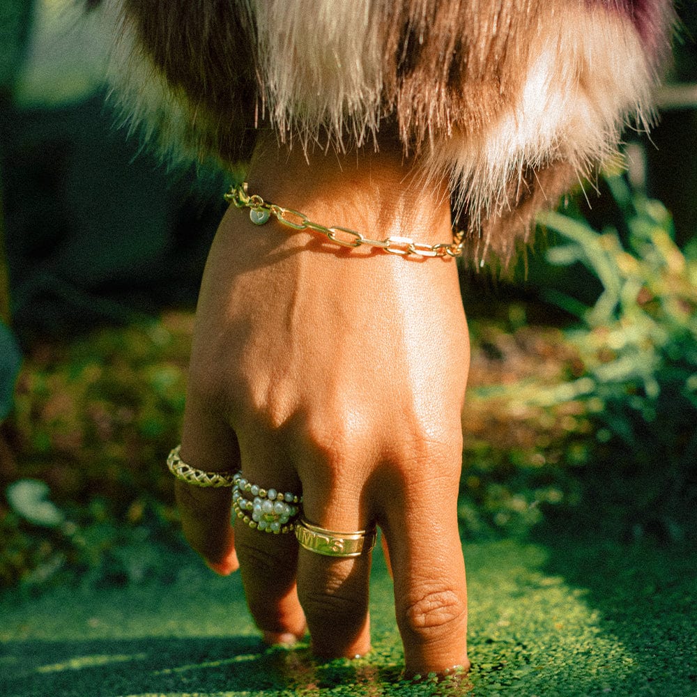 Shrimps Chunky Chain Bracelet 18ct Gold Plate - Image 2