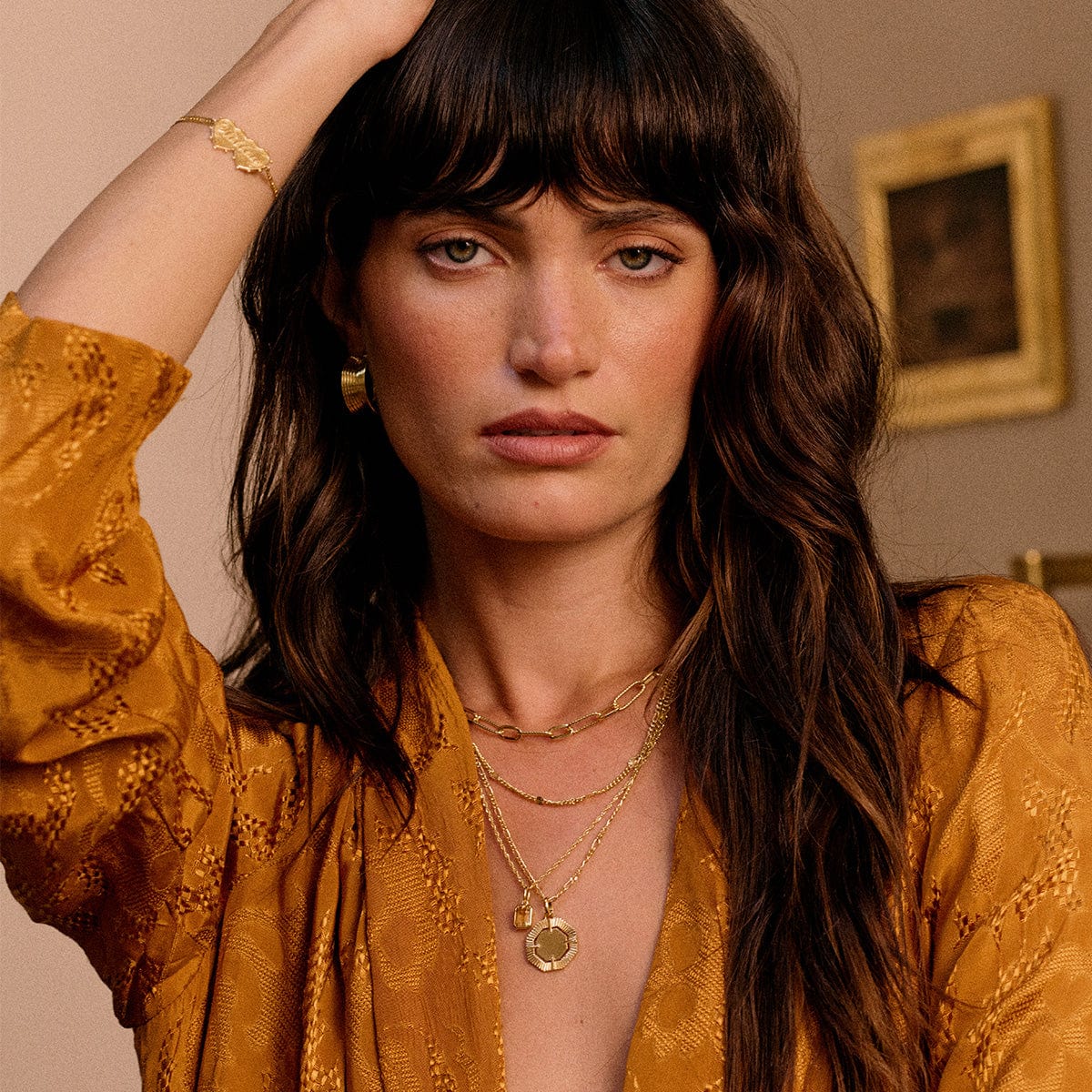 Shrimps Double Heart Personalised Bracelet 18ct Gold Plate - Image 4