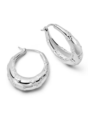 Shrimps Lucky Horseshoe Hoop Earrings Sterling Silver