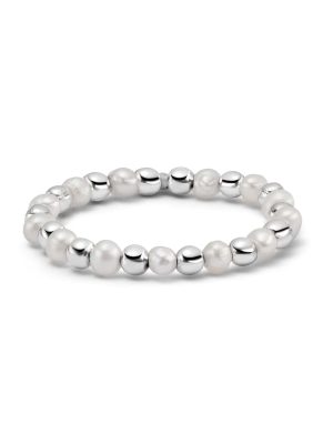 Shrimps Pearl Beaded Ring Sterling Silver