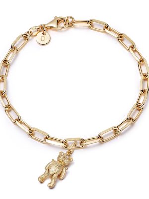 Shrimps Teddy Bear Charm Bracelet 18ct Gold Plate