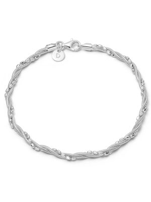 Shrimps Twist Chain Bracelet Sterling Silver